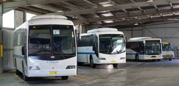 Lithgow Buslines Mercedes OH1830L Mills-Tui Orbit 19 & 16, Volvo B8RLE Bustech VST 5 and Rosa 30